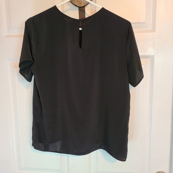 (572) Penbroke Lane Woman's Short Sleeve Blouse, Size: Small Color: Black - Picture 10 of 12